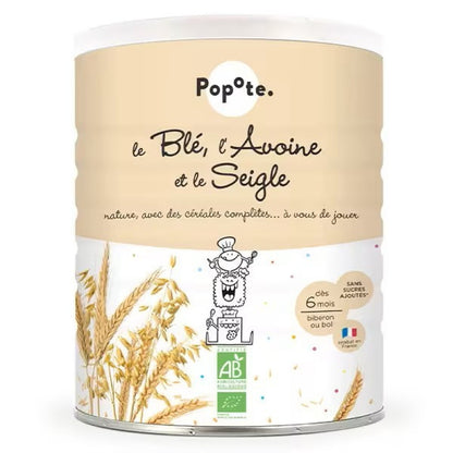 Popote Baby Cereals Wheat Oats Rye Organic