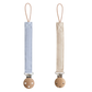 Mushie Linen Pacifier Clip (2-pack)