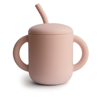 Mushie Silicone Training Cup with Straw