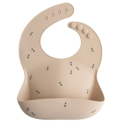 Mushie Silicone Bib with Prints