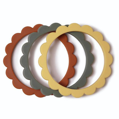 Mushie Flower Teether Bracelets